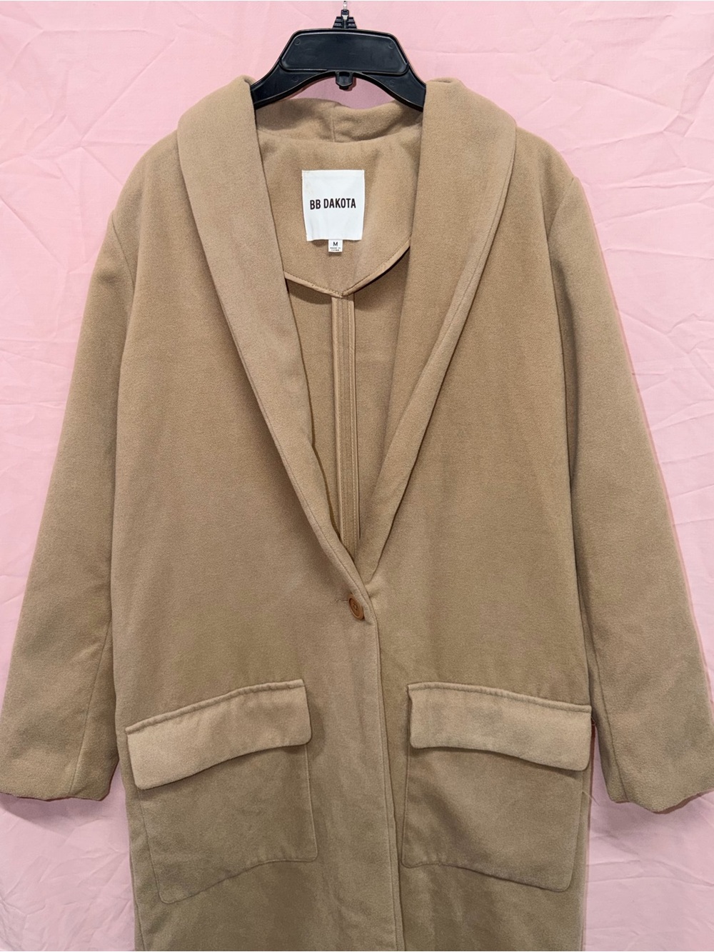 BB Dakota Tan Dress Coat - Picture 3 of 4